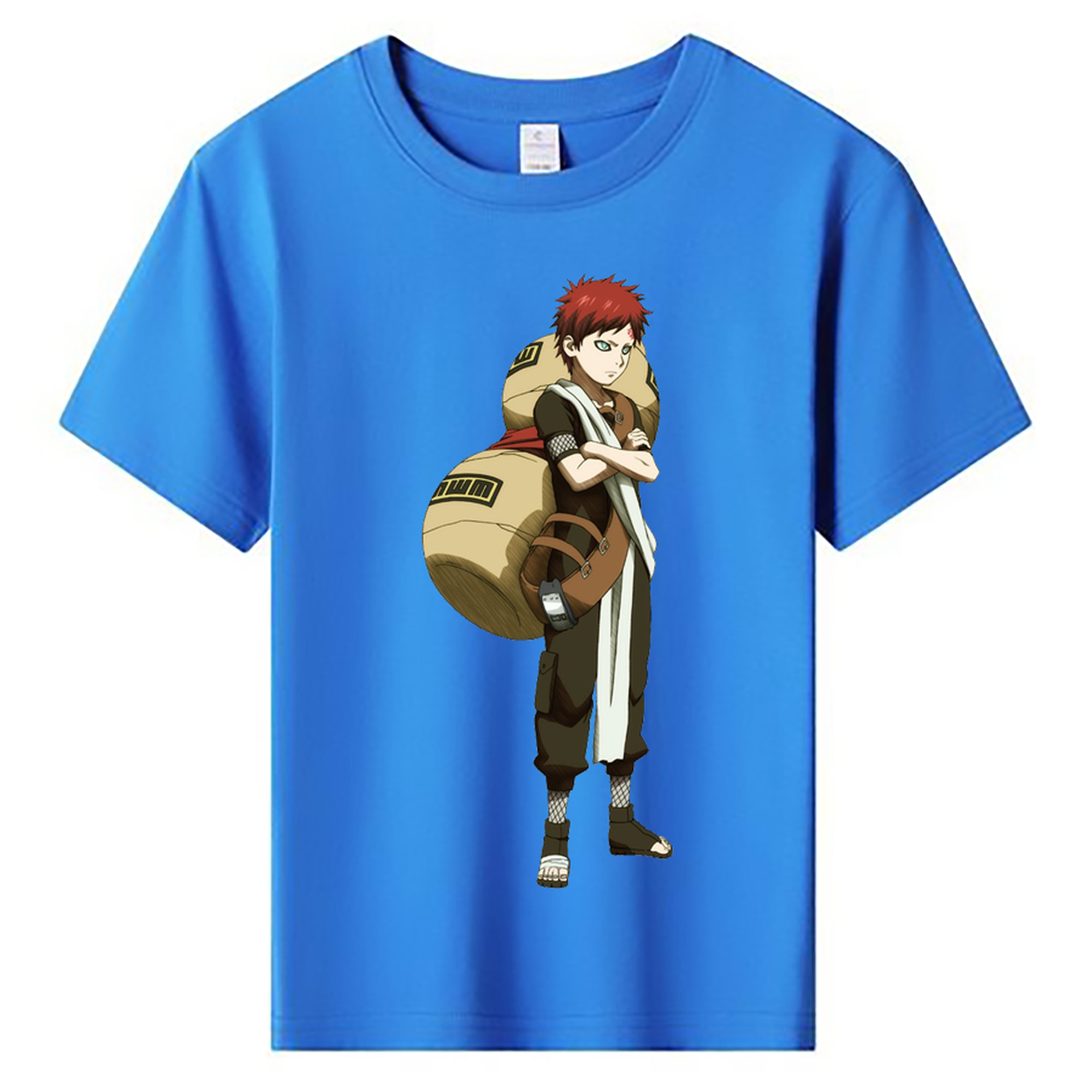 （画像用） NARUTO -ナルト- ガアラ Gaara 綿100％キッズTシャツ（フロントプリント）